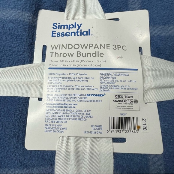 - Simply Essential windowpane 3 pcs throw bundle - Picture 7 of 8